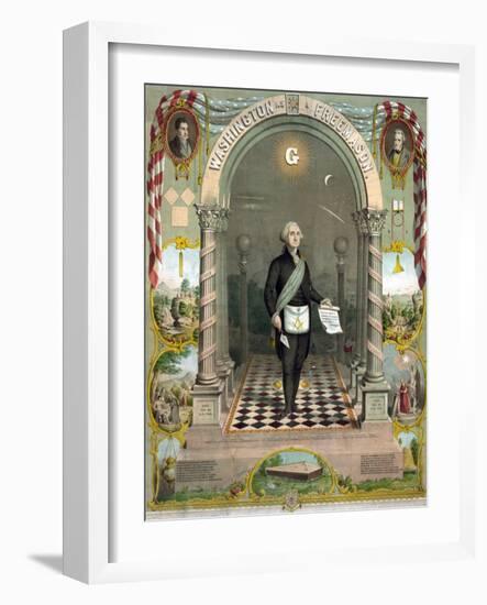 George Washington, Freemason-Science Source-Framed Giclee Print