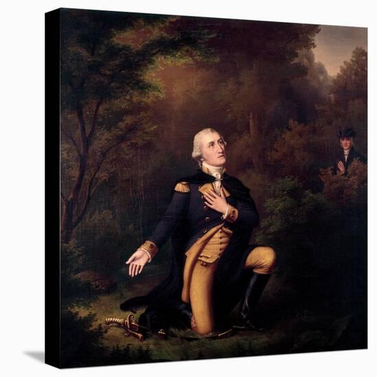 George Washington in Prayer at Valley Forge-Paul Weber-Stretched Canvas