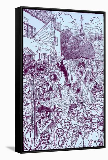 George Washington inaugural procession-Howard Pyle-Framed Stretched Canvas