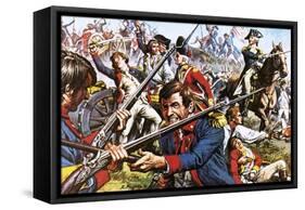 George Washington Leading His Troops During the American War of Independence-Payne-Framed Stretched Canvas