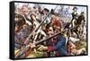 George Washington Leading His Troops During the American War of Independence-Payne-Framed Stretched Canvas