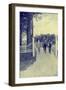 George Washington leaving Mount Vernon-Howard Pyle-Framed Giclee Print