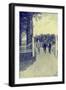 George Washington leaving Mount Vernon-Howard Pyle-Framed Giclee Print