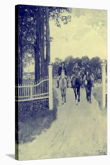 George Washington leaving Mount Vernon-Howard Pyle-Stretched Canvas