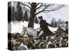 George Washington Marching the Continental Army to Valley Forge Winter Camp-null-Stretched Canvas