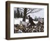 George Washington Marching the Continental Army to Valley Forge Winter Camp-null-Framed Premium Giclee Print