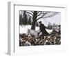 George Washington Marching the Continental Army to Valley Forge Winter Camp-null-Framed Premium Giclee Print