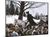 George Washington Marching the Continental Army to Valley Forge Winter Camp-null-Mounted Premium Giclee Print