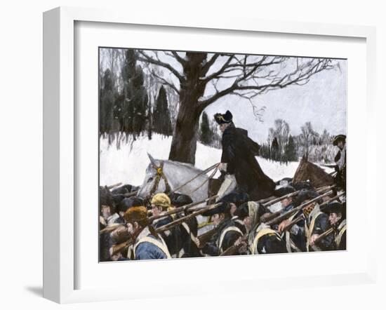 George Washington Marching the Continental Army to Valley Forge Winter Camp-null-Framed Giclee Print