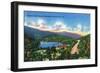 George Washington Nat'l Forest, Virginia - Aerial View of Sherando Lake, c.1956-Lantern Press-Framed Art Print