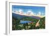 George Washington Nat'l Forest, Virginia - Aerial View of Sherando Lake, c.1956-Lantern Press-Framed Art Print