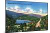 George Washington Nat'l Forest, Virginia - Aerial View of Sherando Lake, c.1956-Lantern Press-Mounted Art Print