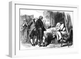 George Washington on His Deathbed, Mount Vernon, Virginia, USA, 1799-null-Framed Giclee Print