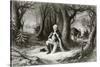 George Washington Prays at the American Revolutionary War Encampment of Valley Forge During the…-null-Stretched Canvas