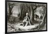 George Washington Prays at the American Revolutionary War Encampment of Valley Forge During the…-null-Framed Giclee Print