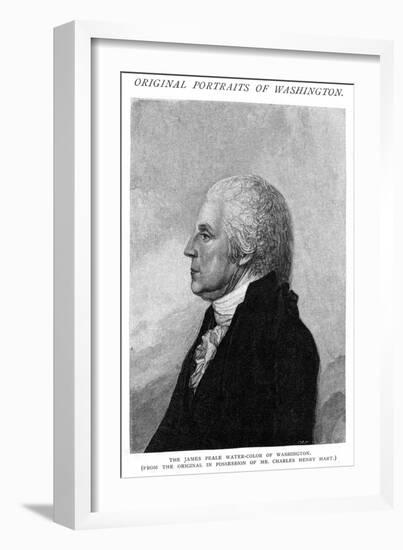 George Washington Profil-James Peale-Framed Art Print