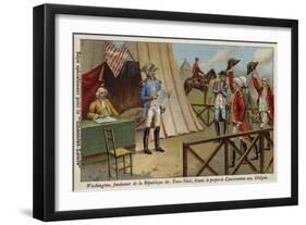 George Washington Reading the Draft Constitution of the United States to Delegates-null-Framed Giclee Print