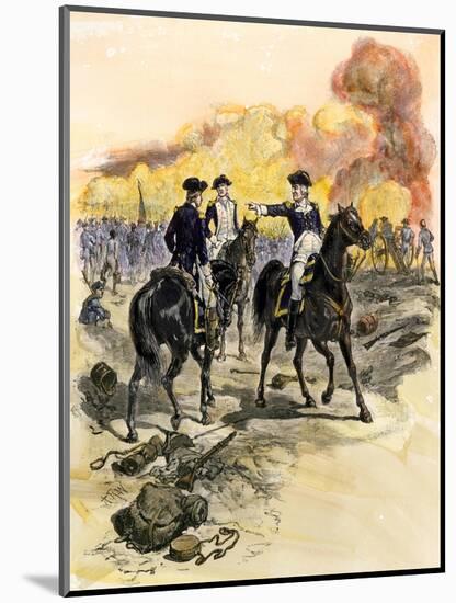 George Washington Reproving General Charles Lee for Retreating at the Battle of Monmouth, c.1778-null-Mounted Giclee Print