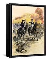 George Washington Reproving General Charles Lee for Retreating at the Battle of Monmouth, c.1778-null-Framed Stretched Canvas