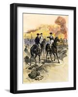 George Washington Reproving General Charles Lee for Retreating at the Battle of Monmouth, c.1778-null-Framed Giclee Print