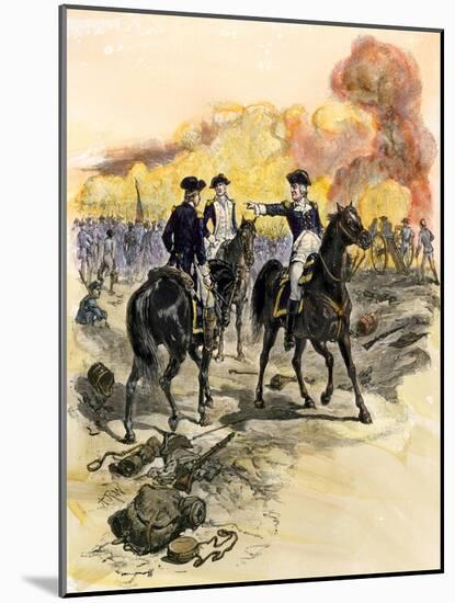 George Washington Reproving General Charles Lee for Retreating at the Battle of Monmouth, c.1778-null-Mounted Giclee Print