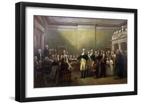 George Washington Resigning His Commission-John Trumbull-Framed Art Print