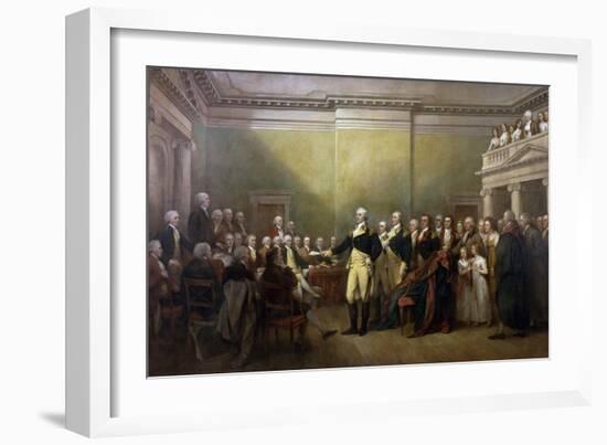 George Washington Resigning His Commission-John Trumbull-Framed Art Print