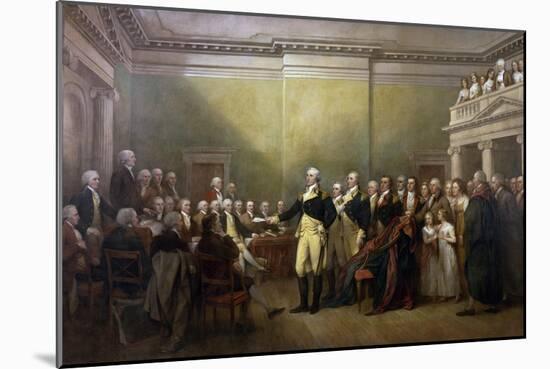George Washington Resigning His Commission-John Trumbull-Mounted Art Print