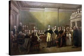 George Washington Resigning His Commission-John Trumbull-Stretched Canvas