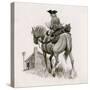 George Washington Riding to School, Taking Logs for the Fire-Peter Jackson-Stretched Canvas