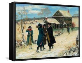 George Washington Shaking Hands-null-Framed Stretched Canvas