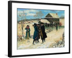 George Washington Shaking Hands-null-Framed Giclee Print