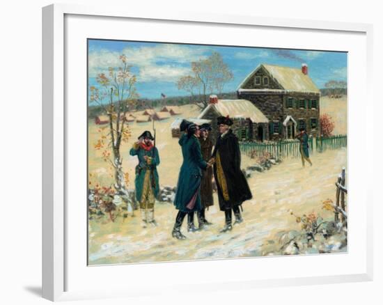 George Washington Shaking Hands-null-Framed Giclee Print