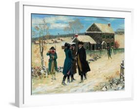 George Washington Shaking Hands-null-Framed Giclee Print