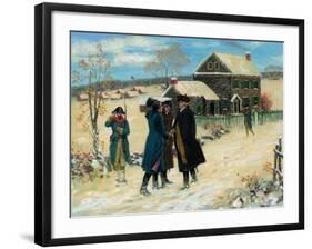 George Washington Shaking Hands-null-Framed Giclee Print