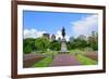 George Washington Statue as the Famous Landmark in Boston Common Park with City Skyline and Skyscra-Songquan Deng-Framed Photographic Print