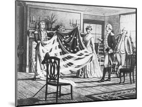 George Washington Viewing Flag-null-Mounted Giclee Print