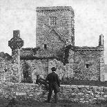 Ruins of the Cathedral and St Martin's Cross, Iona, Argyll and Bute, Scotland, Late 19th Century-George Washington Wilson-Mounted Giclee Print