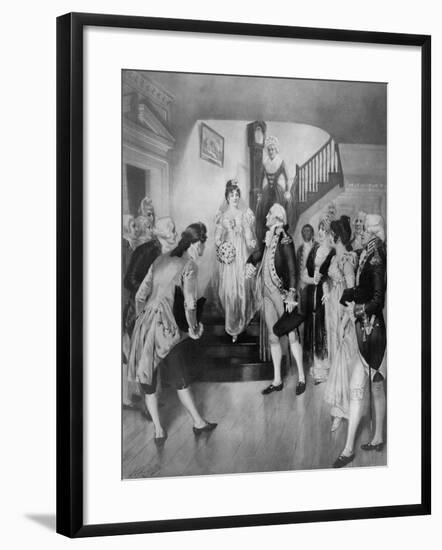 George Washington with Bride Martha Curtis-null-Framed Giclee Print