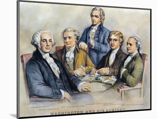 George Washington-Currier & Ives-Mounted Premium Giclee Print