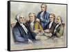 George Washington-Currier & Ives-Framed Stretched Canvas