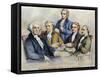 George Washington-Currier & Ives-Framed Stretched Canvas