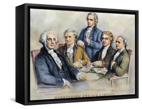 George Washington-Currier & Ives-Framed Stretched Canvas