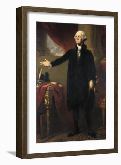 George Washington-George Peter Alexander Healy-Framed Art Print