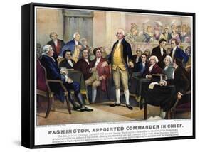 George Washington-Currier & Ives-Framed Stretched Canvas