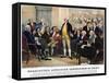 George Washington-Currier & Ives-Framed Stretched Canvas