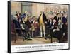 George Washington-Currier & Ives-Framed Stretched Canvas