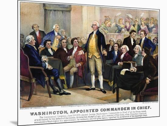 George Washington-Currier & Ives-Mounted Giclee Print