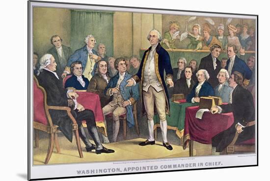 George Washington-Currier & Ives-Mounted Giclee Print