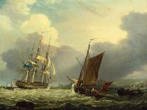 His Majesty's Ship Shannon Capturing the American Frigate Chesapeake, 1813-George Webster-Stretched Canvas